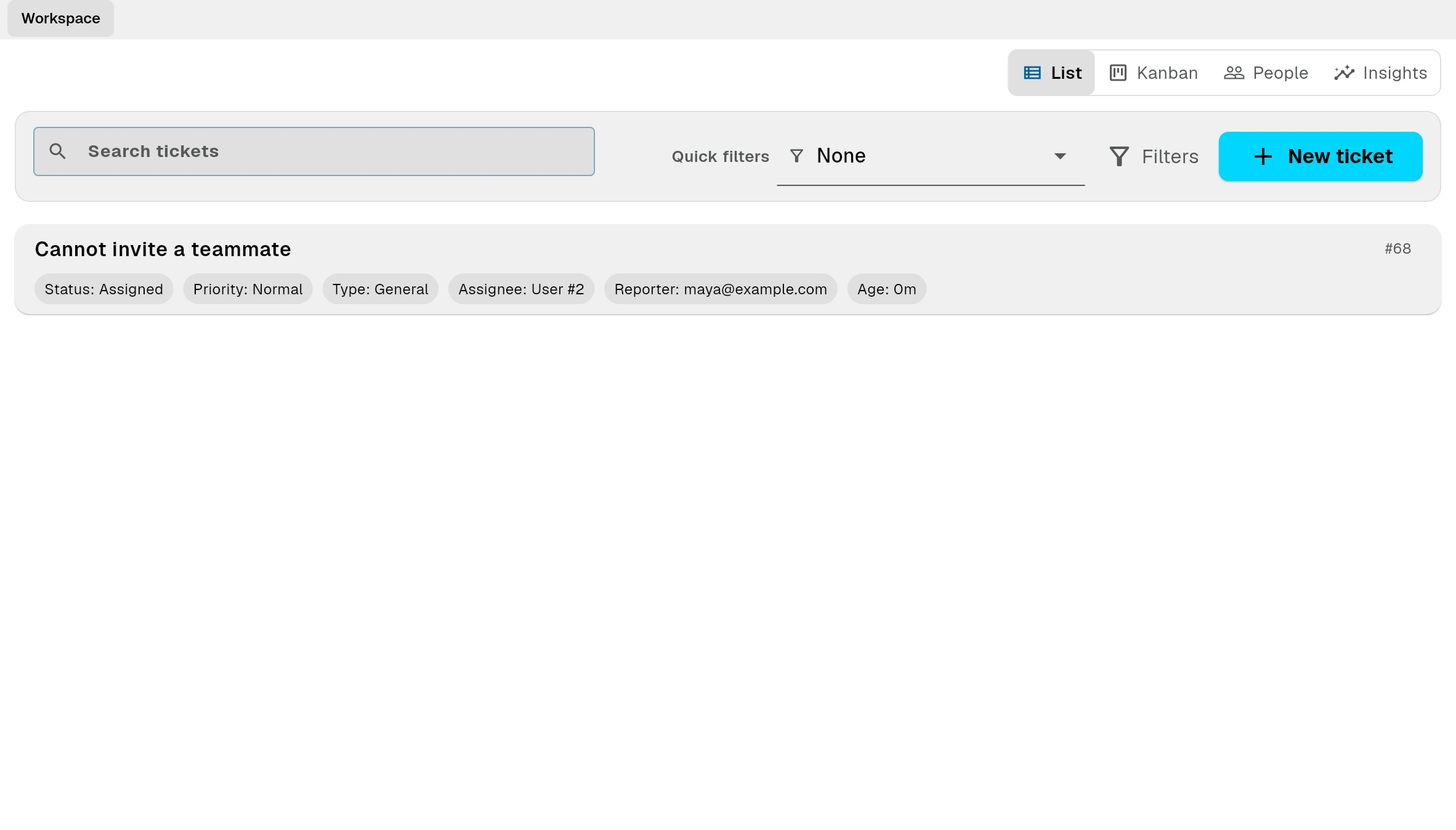 Bnder ticket workflow screenshot