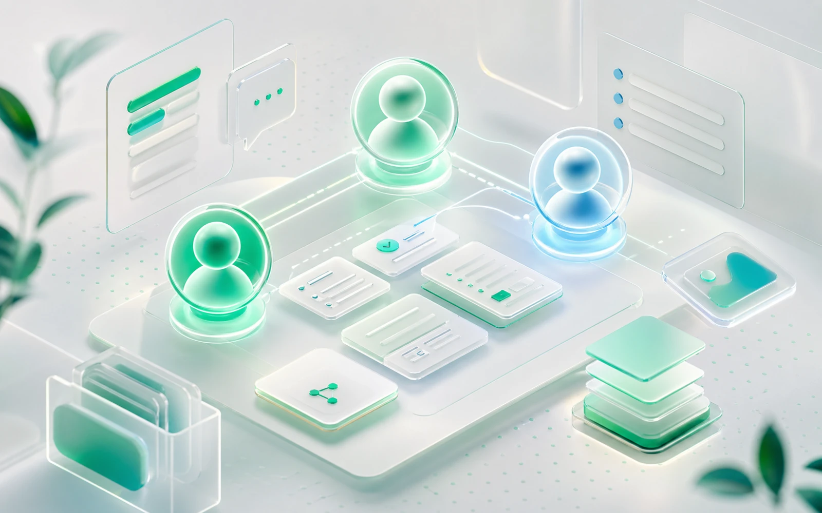 Abstract virtual coworker workspace